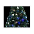 FEERIC LIGHTS & CHRISTMAS - Sapin de Noël lumineux Fibre Optique 18 Flocons 136 LED H 120 cm - vignette
