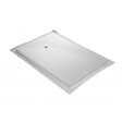 MARMOX - Receveur résine U-Tile imitation marbre blanc - grille carrée excentrée - vignette