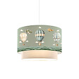 ENTREPOT BRICO - Suspension luminaire Plafonnier enfant motif montgolfière abat jour vert 30x20 cm - vignette