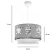 ENTREPOT BRICO - Suspension luminaire Plafonnier enfant motif montgolfière abat jour vert 30x20 cm - vignette