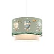 ENTREPOT BRICO - Suspension luminaire Plafonnier enfant motif montgolfière abat jour vert 30x20 cm - vignette