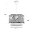 ENTREPOT BRICO - Suspension luminaire Plafonnier enfant motif montgolfière abat jour vert 30x20 cm - vignette