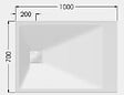 AKW - Receveur ONYX blanc 1000x700mm  avec bonde -  AKW - 12822WH-CH - vignette