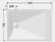 AKW - Receveur Onyx Exclusif 1600 x 800 Blanc - AKW - 12831WH - vignette