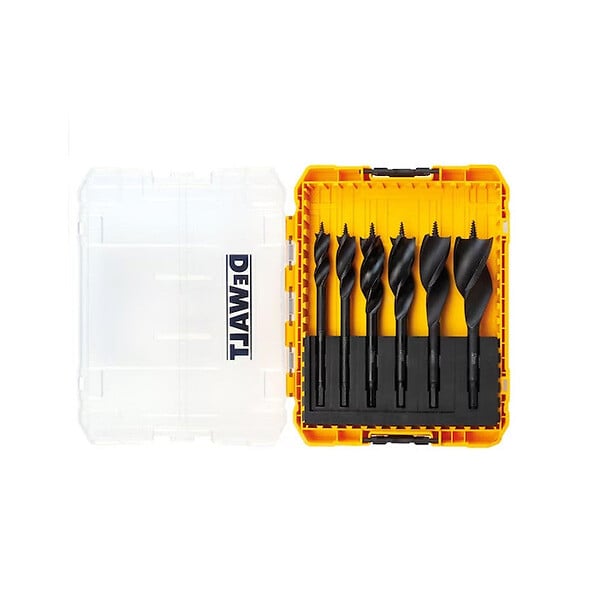 DEWALT - Coffret TOUGHCASE de 6 mèches à bois DEWALT DT90238-QZ 3 pointes Extrême - large