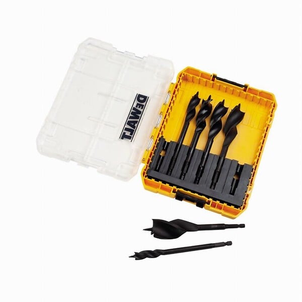 DEWALT - Coffret TOUGHCASE de 6 mèches à bois DEWALT DT90238-QZ 3 pointes Extrême - large
