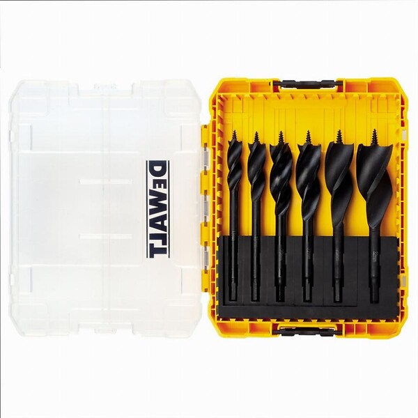 DEWALT - Coffret TOUGHCASE de 6 mèches à bois DEWALT DT90238-QZ 3 pointes Extrême - large