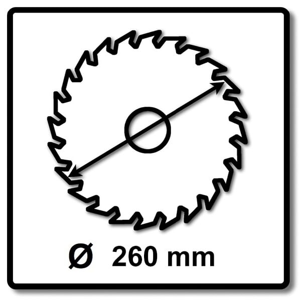 MAKITA - Lame de scie circulaire MAKITA B-33495, Makblade+ T.C.T, 260 x 30 mm, 48 dents, pour bois - large