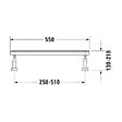 DURAVIT - Pieds pour baignoires et receveurs - Blanc - 2 pièces - Hauteur réglable de 130 mm à 210 mm - vignette