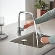 GROHE - Mitigeur évier START GROHE 30470000 QuickFix Plus - bec haut- rotation 150° - chrome - vignette