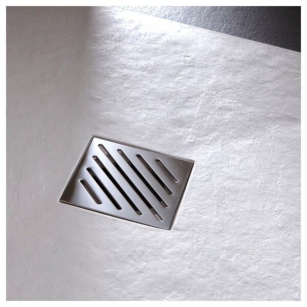 PLANETE BAIN - Receveur de douche extra plat à poser 80X140 blanc reflet nervuré grande taille - large