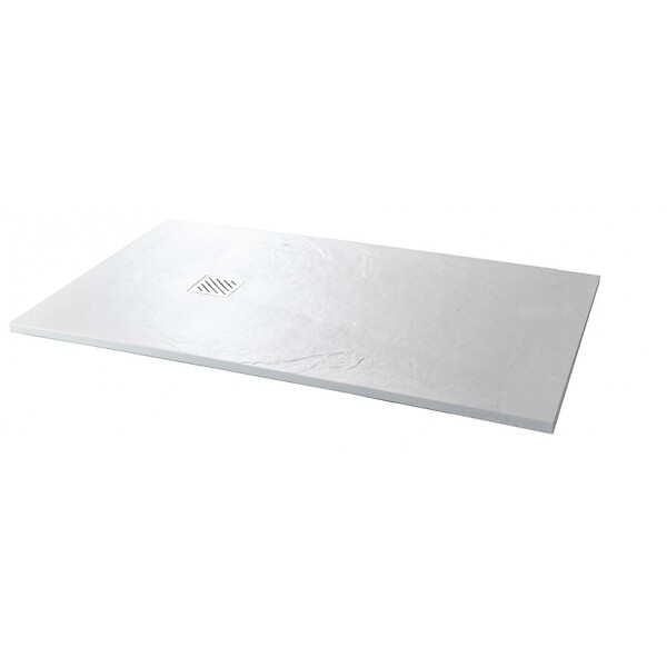 PLANETE BAIN - Receveur de douche extra plat à poser 80X140 blanc reflet nervuré grande taille - large