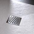 GODART - Receveur de douche extra plat 70x120 en Solid stone texture ardoisée blanc - vignette