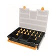 ARTPLAST - Boîte de rangement professionnelle Organiseur 23 compartiments amovibles Noir Orange 44.3 x 31.7 x 8 cm ARTPLAST - vignette