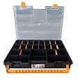 ARTPLAST - Boîte de rangement professionnelle Organiseur 23 compartiments amovibles Noir Orange 44.3 x 31.7 x 8 cm ARTPLAST - vignette
