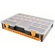ARTPLAST - Boîte de rangement professionnelle Organiseur 23 compartiments amovibles Noir Orange 44.3 x 31.7 x 8 cm ARTPLAST - vignette