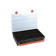 ARTPLAST - Boîte de rangement professionnelle Organiseur 23 compartiments amovibles Noir Orange 44.3 x 31.7 x 8 cm ARTPLAST - vignette