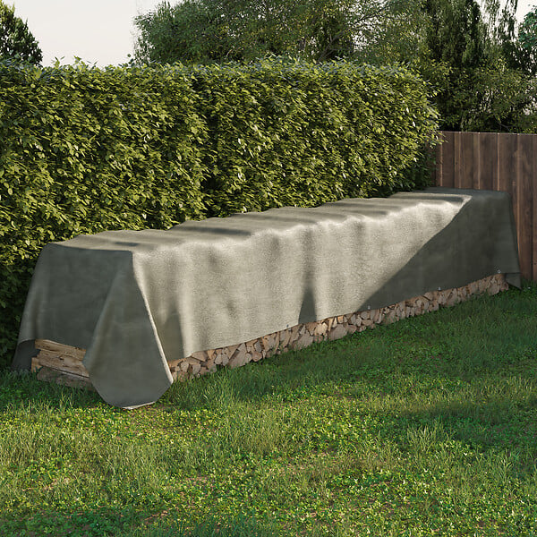 JARDIBEST - Bâche à bois - Polyéthylène - Vert - 80g/m2 - 2x8m - large