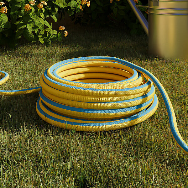 JARDIBEST - Tuyau d'arrosage 3 couches tricoté - 19mm par 25m - large