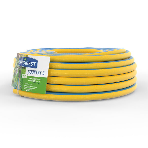 JARDIBEST - Tuyau d'arrosage 3 couches tricoté - 19mm par 50m - large