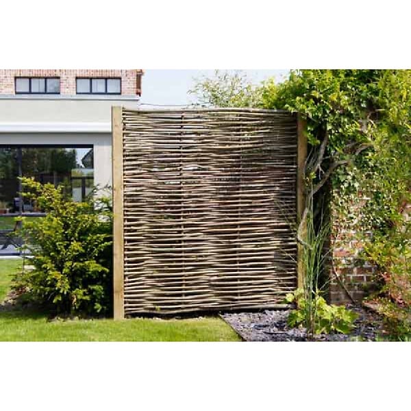 EASY CLOTURE - Panneau bois en noisetier tressé H 1m20 x L 1m50 - large