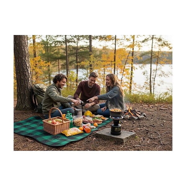 PROWELTEK - Rechaud à gaz piezo 1300W Coque Acier Réchaud gaz Camping pour cartouche gaz 190g COOK60P - large