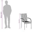 VIDAXL - vidaXL Chaises empilables d'extérieur lot de 6 Gris Résine tressée - vignette