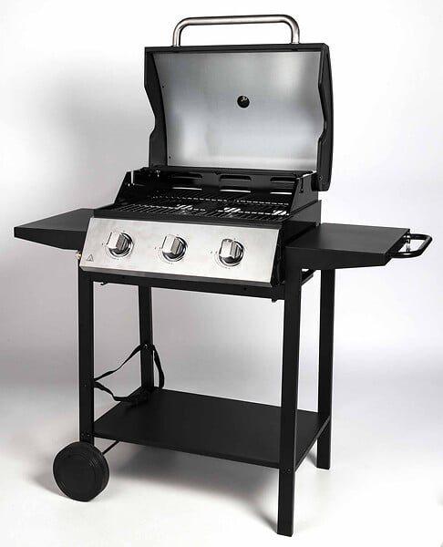 SOMAGIC - barbecue gaz 3 feux 10.5kw noir - 335541 - large