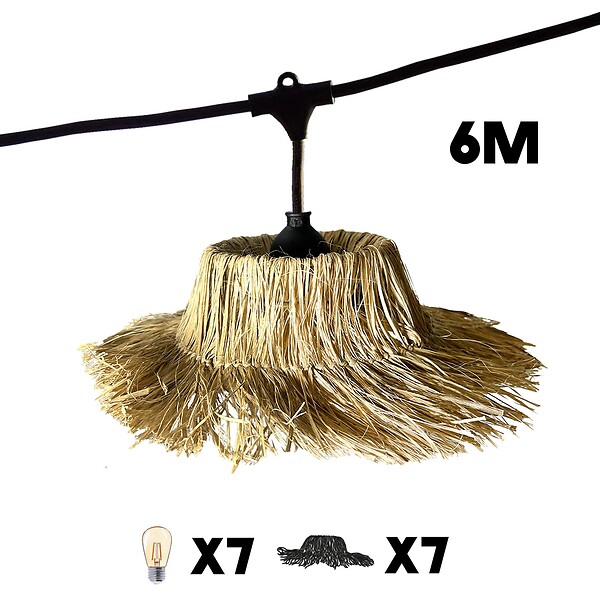 LUMISKY - Guirlande connectable TAHITI 7 ampoules E27 6M - large