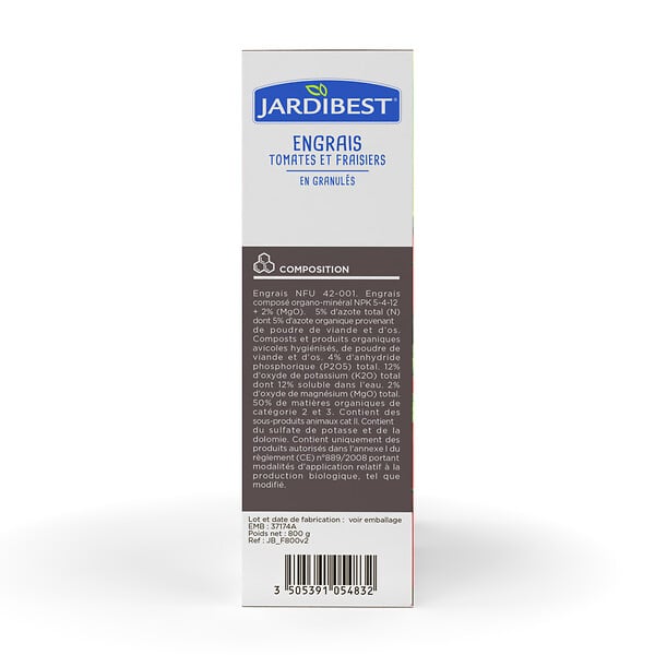 JARDIBEST - Engrais tomates et fraises - 800g - large