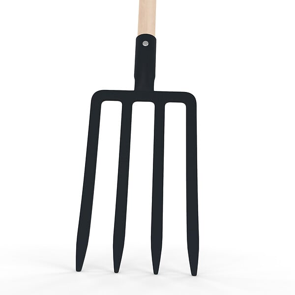 JARDIBEST - Fourche à bêcher - Acier - 4 dents - large