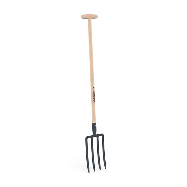 JARDIBEST - Fourche à bêcher - Acier - 4 dents - large