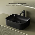 EMKE - EMKE Vasque à Poser 505 x 380 x 150 mm, Lavabo Rectangulaire en Céramique pour Salle de Bain, Coins Arrondis R, Gris Foncé Mat - vignette