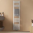 EMKE - EMKE Sèche-serviette eau chaude, Radiateur sèche-serviettes raccordement central Blanc 180x40cm 618Watts - vignette