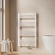 EMKE - EMKE Sèche-serviette eau chaude, Radiateur sèche-serviettes raccordement central Blanc 100x60cm 498Watts - vignette