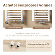 EMKE - EMKE Sèche-serviette eau chaude, Radiateur sèche-serviettes raccordement central Blanc 100x60cm 498Watts - vignette