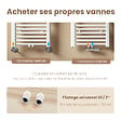 EMKE - EMKE Sèche-serviette eau chaude, Radiateur sèche-serviettes raccordement central Blanc 100x50cm 427Watts - vignette