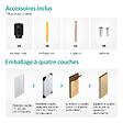 EMKE - EMKE Sèche-Serviettes Chauffage Central 1660 x 600 mm 1075W – Radiateur Salle de Bain Eau Chaude, Anthracite - vignette