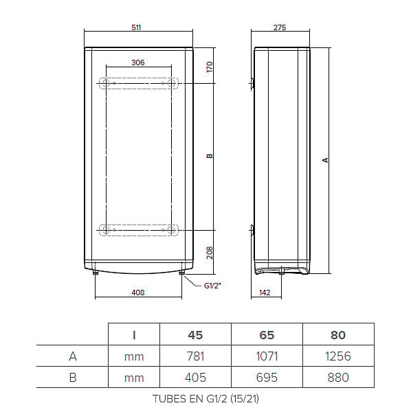 ARISTON - Chauffe-eau électrique Plat 45 l Ariston VELIS DUNE - large