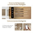 EMKE - EMKE Chauffe-serviettes Électrique 50×50cm, Thermostat Intelligent WiFi, Radiateur de Salle de Bain Électrique, Chauffe-serviettes Électrique, Blanc - vignette