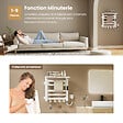 EMKE - EMKE Chauffe-serviettes Électrique 50×50cm, Thermostat Intelligent WiFi, Radiateur de Salle de Bain Électrique, Chauffe-serviettes Électrique, Blanc - vignette