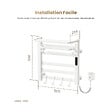 EMKE - EMKE Chauffe-serviettes Électrique 50×50cm, Thermostat Intelligent WiFi, Radiateur de Salle de Bain Électrique, Chauffe-serviettes Électrique, Blanc - vignette