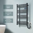 EMKE - EMKE Sèche-serviette électrique Aluminium Commande tactile Température réglable - 960 x 540 mm Noir 500W - vignette
