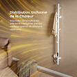 EMKE - EMKE Chauffe-serviettes Électrique, thermostat intelligent WiFi, sèche-serviettes électrique, barre unique, 150 cm de hauteur, Blanc - vignette