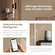EMKE - EMKE Chauffe-serviettes Électrique, thermostat intelligent WiFi, sèche-serviettes électrique, barre unique, 150 cm de hauteur, Blanc - vignette