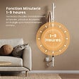 EMKE - EMKE Chauffe-serviettes Électrique, thermostat intelligent WiFi, sèche-serviettes électrique, barre unique, 150 cm de hauteur, Blanc - vignette