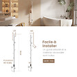 EMKE - EMKE Chauffe-serviettes Électrique, thermostat intelligent WiFi, sèche-serviettes électrique, barre unique, 150 cm de hauteur, Blanc - vignette