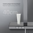EMKE - EMKE Colonne de douche Thermostat Ensemble de colonne de douche avec plaque thermostatique de 40 cm, douchette à effet pluie, Gris métal - vignette