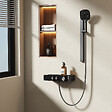EMKE - EMKE Colonne de Douche Thermostatique – Anthracite Mat, Débit d'Eau Ajustable,Design Minimaliste Séparé, Douchette 3 Fonctions,Kit de Douche - vignette