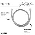 JACOB DELAFON - Pommeau de douche Shift+ rond 2 jets chromé + flexible 175 cm métal - vignette